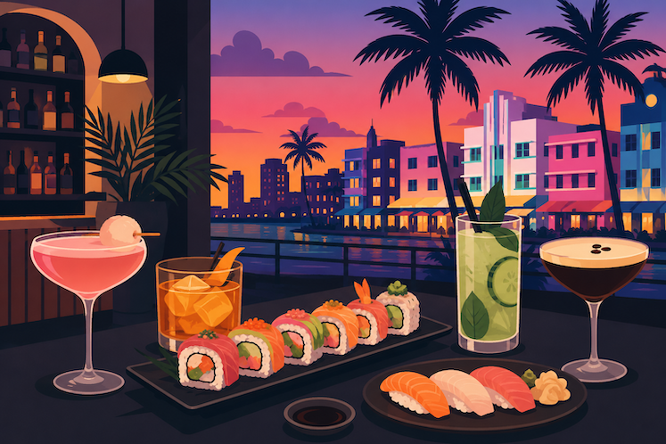 Best Cocktail Bars in Miami for Sushi and Drinks